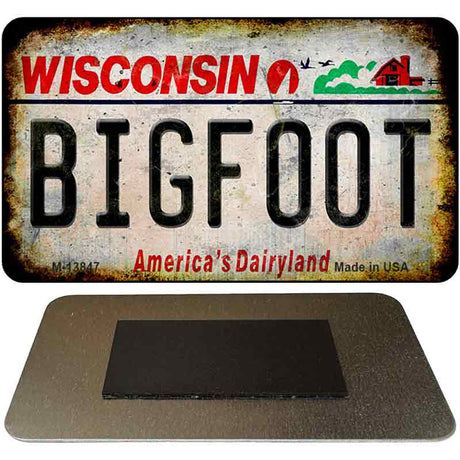 Bigfoot Wisconsin Novelty Metal Magnet