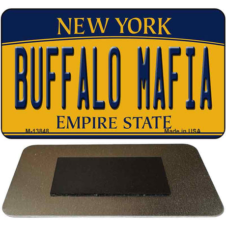 Buffalo Mafia NY Yellow Novelty Metal Magnet