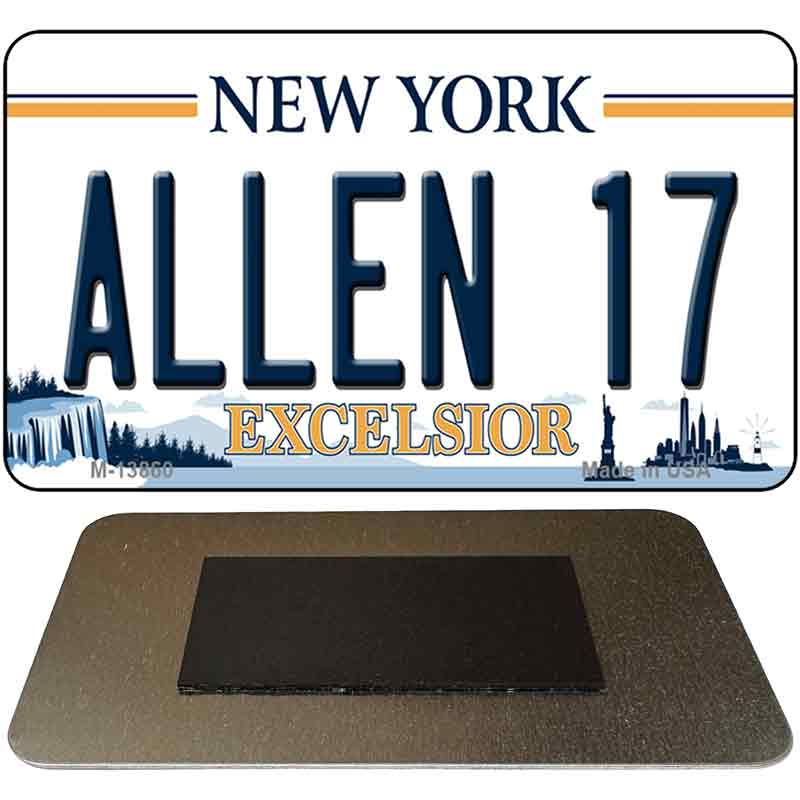 Allen 17 NY Excelsior Novelty Metal Magnet