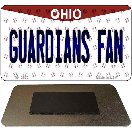 Guardians Fan Ohio Overlay Novelty Metal Magnet