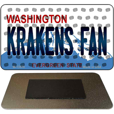 Krakens Fan Washington Overlay Novelty Metal Magnet