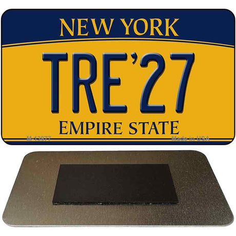 Tre 27 New York Yellow Novelty Metal Magnet