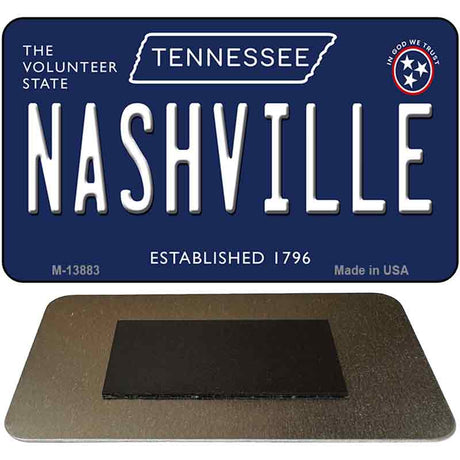 Nashville Tennessee Blue Novelty Metal Magnet