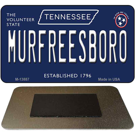 Murfreesboro Tennessee Blue Novelty Metal Magnet