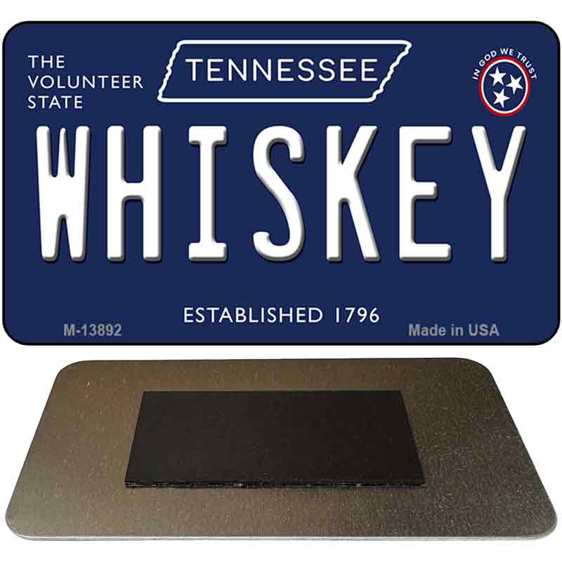 Whiskey Tennessee Blue Novelty Metal Magnet