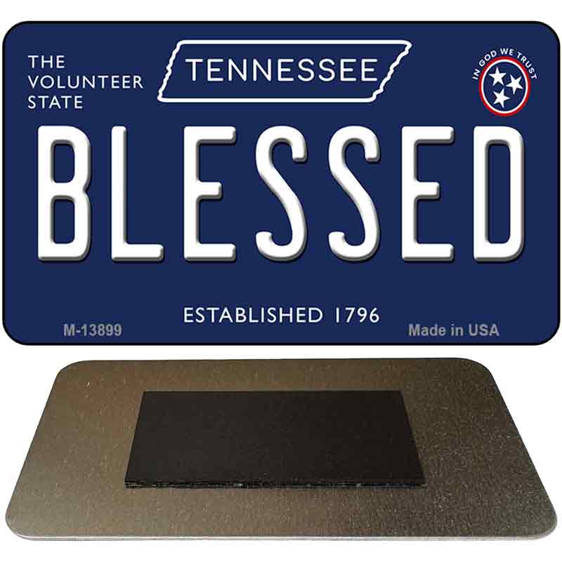 Blessed Tennessee Blue Novelty Metal Magnet