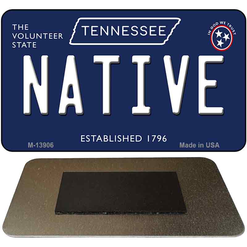 Native Tennessee Blue Novelty Metal Magnet