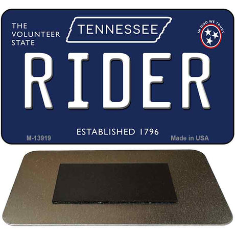 Rider Tennessee Blue Novelty Metal Magnet