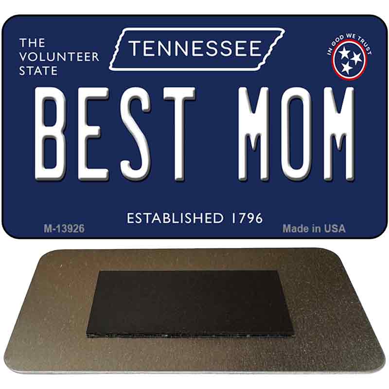 Best Mom Tennessee Blue Novelty Metal Magnet