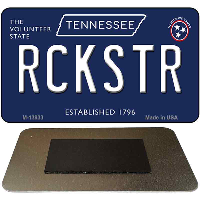 Rckstr Tennessee Blue Novelty Metal Magnet