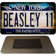 Beasley 11 New York Blue Novelty Metal Magnet