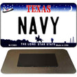 Texas Navy Novelty Metal Magnet