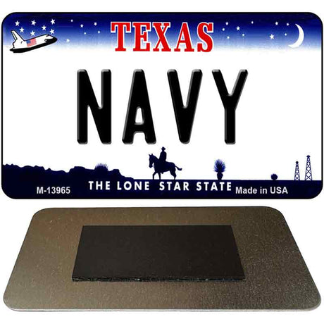 Texas Navy Novelty Metal Magnet