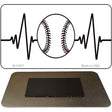 Baseball Heart Beat Novelty Metal Magnet