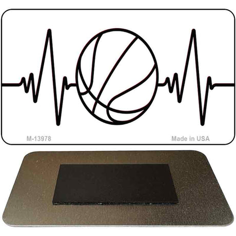 Basketball Heart Beat Novelty Metal Magnet