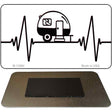 Camping Heart Beat Novelty Metal Magnet