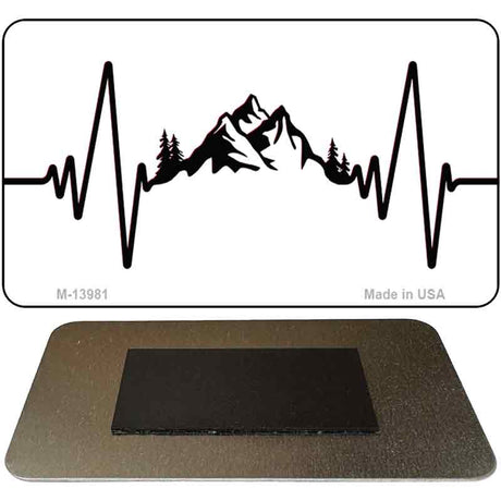 Mountains Heart Beat Novelty Metal Magnet