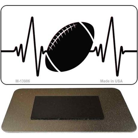 Football Heart Beat Novelty Metal Magnet