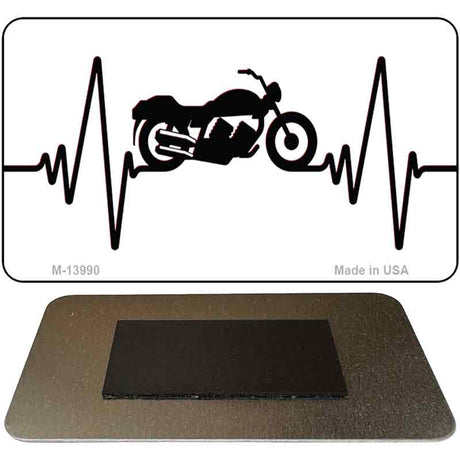 Motorcycle Heart Beat Novelty Metal Magnet