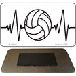 Volleyball Heart Beat Novelty Metal Magnet