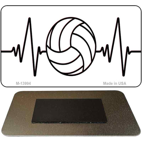 Volleyball Heart Beat Novelty Metal Magnet