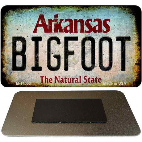 Bigfoot Arkansas Novelty Metal Magnet