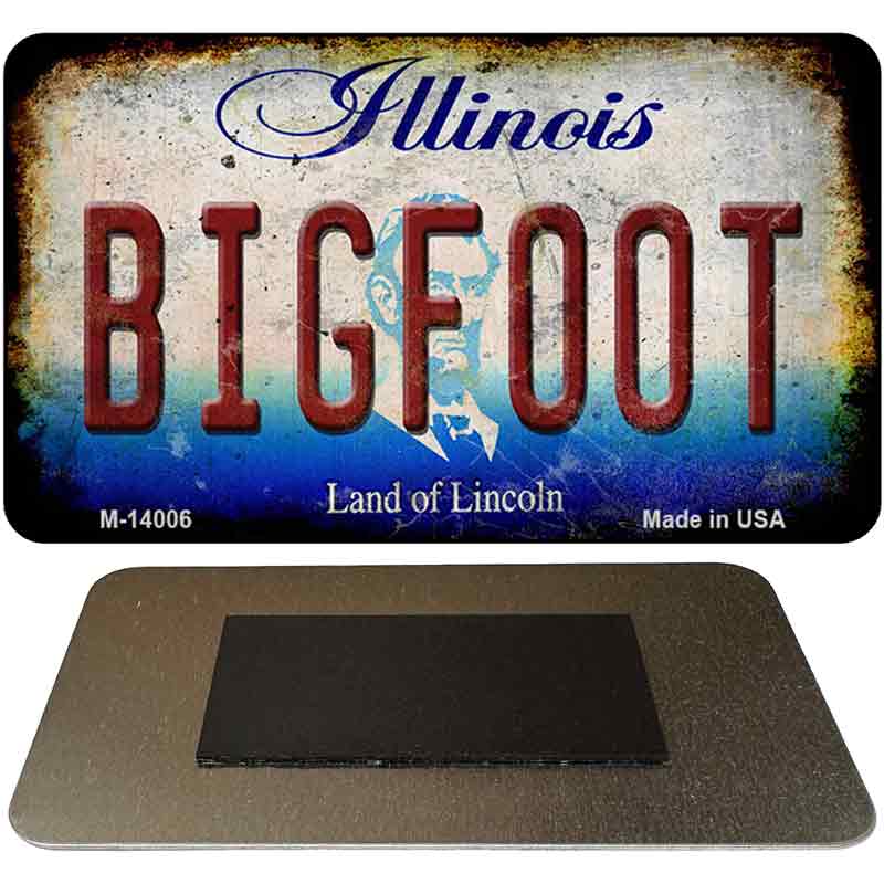 Bigfoot Illinois Novelty Metal Magnet