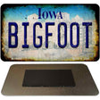 Bigfoot Iowa Novelty Metal Magnet