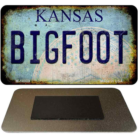 Bigfoot Kansas Novelty Metal Magnet