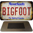 Bigfoot Massachusetts Novelty Metal Magnet