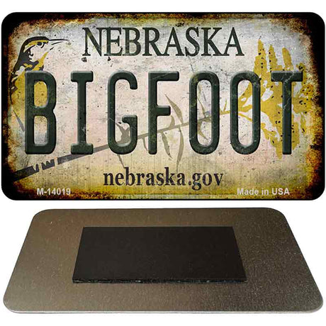 Bigfoot Nebraska Novelty Metal Magnet