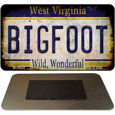 Bigfoot West Virginia Novelty Metal Magnet