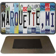 Marquette MI Strip Art Novelty Metal Magnet