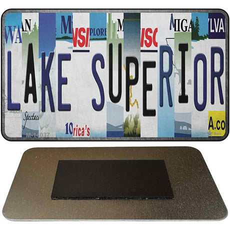 Lake Superior Strip Art Novelty Metal Magnet