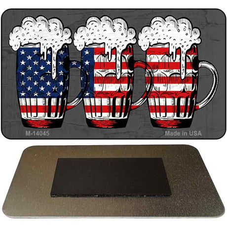 Three Beers America Novelty Metal Magnet