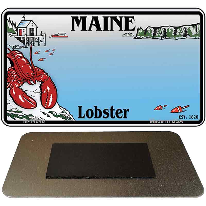 Maine Lobster Blank Novelty Metal Magnet