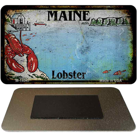 Maine Lobster Blank Rusty Novelty Metal Magnet