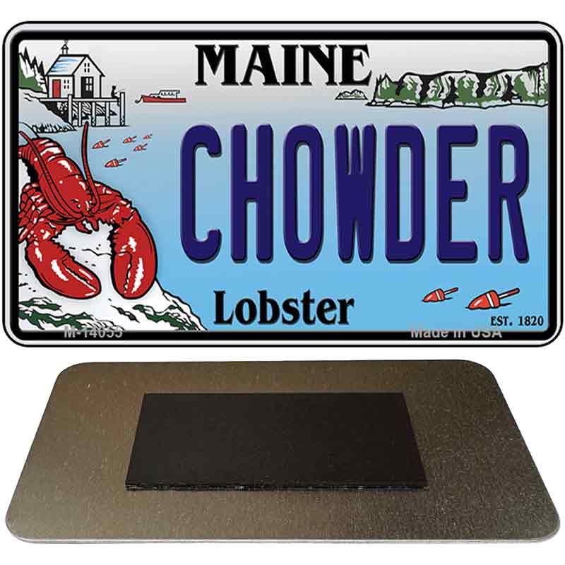 Chowder Maine Lobster Novelty Metal Magnet