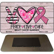 Peace Love Cure Novelty Metal Magnet