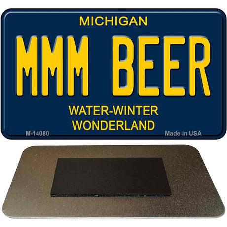 Mmm Beer Michigan Blue Novelty Magnet