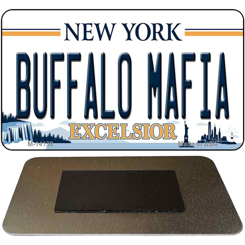 Buffalo Mafia New York Excelsior Novelty Metal Magnet