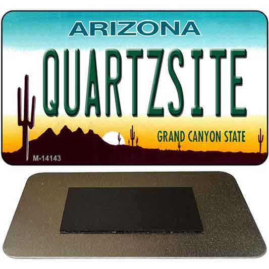 Quartzsite Arizona State Background Novelty Metal Magnet