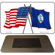 Guam Crossed US Flag Novelty Metal Magnet