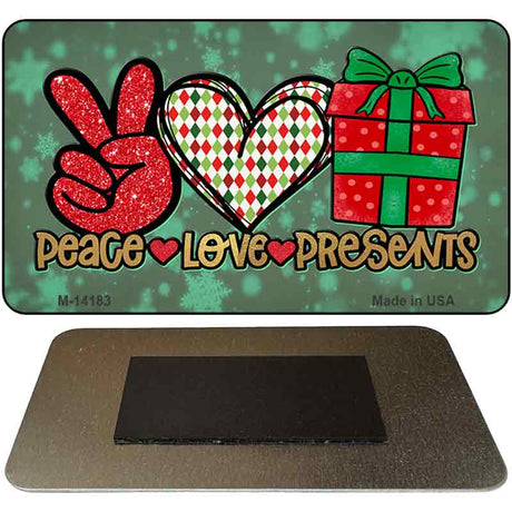 Peace Love Presents Novelty Metal Magnet