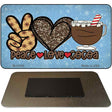 Peace Love Cocoa Novelty Metal Magnet