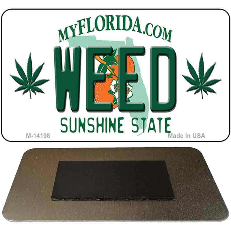 Weed Florida Novelty Metal Magnet