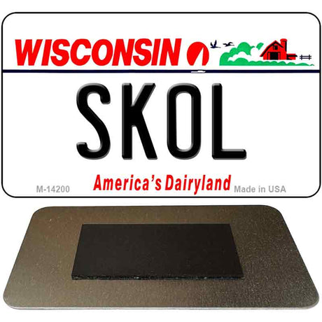 Skol Wisconsin Novelty Metal Magnet