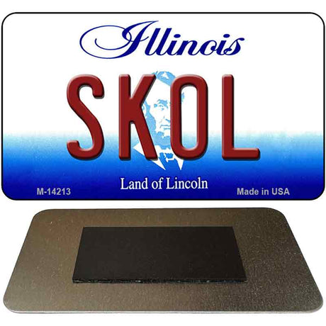 Skol Illinois Novelty Metal Magnet