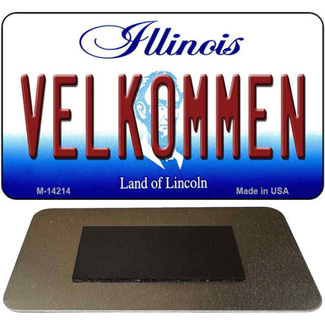 Velkommen Illinois Novelty Metal Magnet