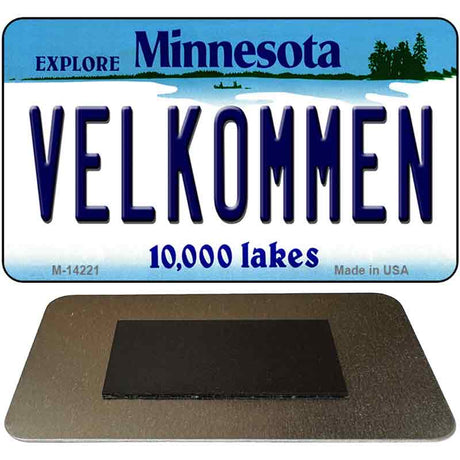 Velkommen Minnesota Novelty Metal Magnet